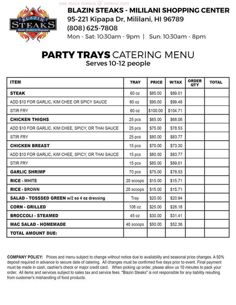 blazin steaks|Blazin Steaks Delivery Menu 